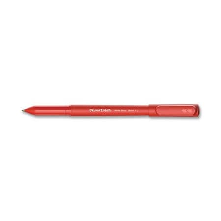 Paper Mate WRITE BROS. BALLPOINT PEN, BOLD 1.2 MM, RED INK/BARREL, DOZEN 2124521